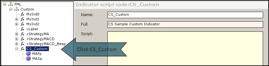 Swordfish Custom Indicator Editor